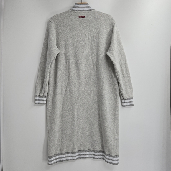 Hard‎ Tail Light Heather Gray Long Sweatshirt Cardigan Sweater - Picture 9 of 13